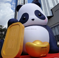 Lingot de chèvre Panda gonflable décoration extérieur dessin animé animaux personnage Panda gonflable modèle personnalisé gonflable