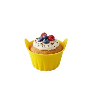 <b>Silicone</b> Baking Cups Thickened Double Ear Muffin Cake Mold 4 Pcs Oven Safe Dishwasher Safe Baking <b>Tools</b> - Product Image 2