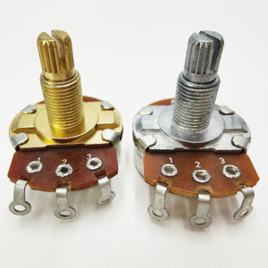 Potenciómetros HIVE <span class=keywords><strong>de</strong></span> Aleación <span class=keywords><strong>de</strong></span> Aluminio para Guitarra, Eje Lineal <span class=keywords><strong>de</strong></span> 18mm A/B 250K/500K, para Volumen y Tono en Guitarras Eléctricas y Bajos - Product Image 1