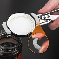 Ouvre-boîtes en acier inoxydable créatif personnalisé Outil de cuisine Ouvre-bière en métal Ouvre-bouteille manuel réglable