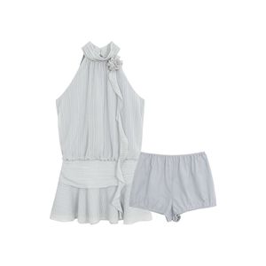 Robe d'été asymétrique pour femme, col licou, taille haute, coupe trapèze, respirante, en polyester/coton, style vintage, pour soirée ou décontractée - Product Image 5