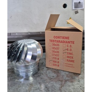 Ventilador de Techo Industrial Giratorio Impulsado por el Viento, de Acero Galvanizado, Independiente, para Extracción de Gases de Combustión y Aire - Product Image 5