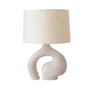 Witte Creatieve Tafellamp Eigentijdse Hars Led-Lamp Voor Huiskamerdecoratie