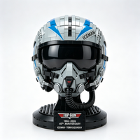 Briques en plastique écologiques pour modèles d'aviation, casque de pilote, jouet de construction, ensemble de construction créatif, décoration de bureau
