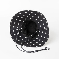 Nouvelle Arrivée 2026 – Chapeau Bob en Coton à Pois Personnalisé à Large Bord, Tendance Extérieur, Protection Solaire Respirante, Chapeau de Plage avec Sangles