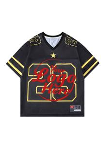 Camiseta Deportiva de Manga Corta con Cuello Redondo para Hombre, Ajuste Regular, Tejido de Punto, Secado Rápido, Impresión por Sublimación - Product Image 6