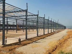 Atelier/entrepôt préfabriqué en acier à profil H lourd et bâtiment d'usine à <span class=keywords><strong>grande</strong></span> portée, structure en acier personnalisable et économique - Product Image 2