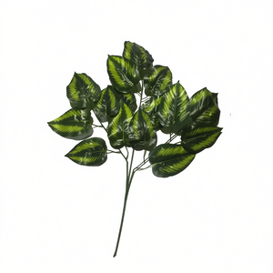 Artificial Phoenix Tail Cabbage Leaves Green 12Pcs For Decoration - Product Image 2