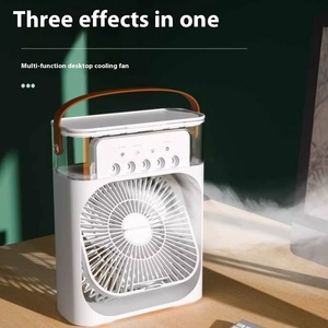 Portable Mini USB <b>Cooling</b> Fan LED Light Rechargeable <b>Mist</b> <b>Spray</b> Desk Fan for Office Dorm Desktop Three Speed Setting Table - Product Image 3