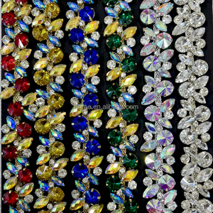 <span class=keywords><strong>F122</strong></span> Venta directa de fábrica Rhinestone Trim y Crystal Chain Dress Roll para la fabricación de joyas - Product Image 5