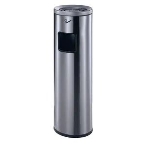 Stainless steel ashtray bin smoking garbage can recycling compost