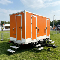 Cabine de toilettes industrielle conteneurisée à assemblage rapide, WC public mobile, unité d'assainissement extérieure écologique pour parc municipal