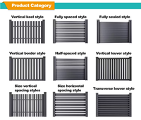Panneaux muraux en aluminium à lattes verticales pour murs extérieurs et clôtures en aluminium pour cours, durables et faciles à installer