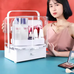 Haixin Offre spéciale Boîte de rangement pour cosmétiques rotative 360 Organisateur de maquillage rotatif Organisateur de maquillage Organisateur de vanité