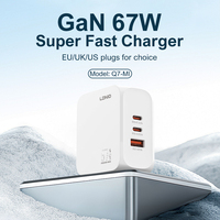 Adaptateur de voyage LDNIO Q7-MI 67W GaN, chargeur mural USB-A Type-C pour Xiaomi HyperCharge