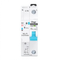 Disjoncteur miniature intelligent Wi-Fi 1P en plastique pour la maison, télécommande sans fil automatique, interrupteur de réenclenchement 63A domestique