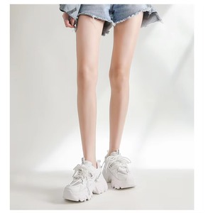 Zapatillas Deportivas con Plataforma de Doble Malla Transpirable de 7 cm para Mujer, Ligeras, Antideslizantes, con Suela Gruesa, para Uso Diario Informal de Verano - Product Image 3