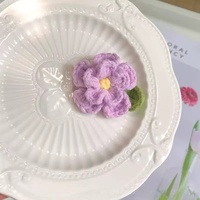 Patchs de fleurs au crochet faits à la main pour les amateurs, fournitures artistiques, fil de coton doux de haute qualité