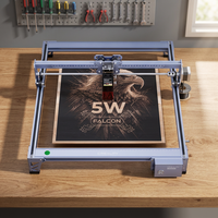 Nueva Grabadora y Cortadora Láser Falcon CR-Laser de 5W, Tipo Gantry, Refrigerada por Aire, CNC, con Vectorización Automática de Fotos para Acrílico, Madera y Cuero