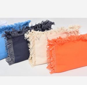 Bolsa de Aseo de Lona de Alta Calidad con Cierre, para Mujer, con Flecos, para Maquillaje, Bolso de Mano para Mujer - Product Image 3