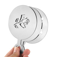 Pochoirs à café portables en acier inoxydable 2026 pour l'art latte et les biscuits, modèles de cappuccino avec motifs de dessins animés pour usage en café