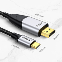 Adaptateur Jasoz haute vitesse 4K 60Hz Type-C vers HDMI 1,2m 1,5m 3m Câble vidéo USB C vers HDMI Convertisseur pour projecteur HDTV