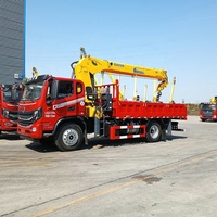 Prix d'usine Camion grue 4x2 de 8 tonnes avec grue à flèche droite de 6,3 tonnes à 10 tonnes à vendre
