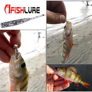 Cebo Artificial Mini Pin de cola pesca señuelo 38mm 0,36g 15pcs una bolsa suave error suave pez señuelo suave señuelos - Product Image 5