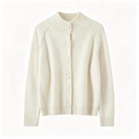 Fabricant de tricots sur mesure : Cardigan en laine à col rond pour femme, ouvert sur le devant, boutonné, et pull en tricot pour femme
