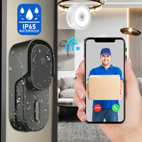 SIXWGH Tuya IP65 étanche sonnette de maison intelligente caméra WiFi surveillance de sécurité sonnette de porte extérieure avec source d'alimentation par batterie
