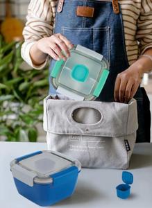 Loncheras Bento Portátiles de Plástico PP de Grado Alimenticio al por Mayor, con Diseño de Doble Nivel Hermético, Aptas para Calentar y Libres de BPA, para Almacenamiento y Viajes - Product Image 3