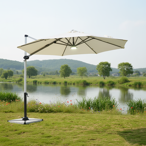 Parasol solaire d'été pour extérieur, jardin, patio, plage, LED étanche, résistant, 2m, 2,5m, 3m - Product Image 6