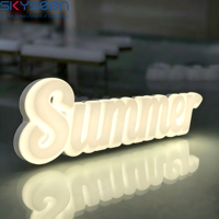 Pabrik Grosir Kustom Bisnis LED Mini Huruf Akrilik Tanda LED Akrilik untuk Dekorasi Iklan