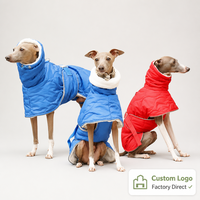 Herbst-Winter-Korallenfleece-Mantel für Greyhound, Whippet, Windhund mit Leinenhalterung und Bauchbedeckung für Kleine, Mittlere und Große Hunde