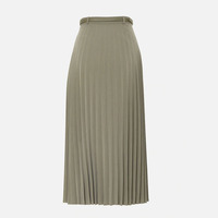 Jupe midi vintage personnalisée pour femme, taille naturelle, décontractée, respirante, écologique, en polyester/coton tricoté et teint en pièce