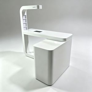 Table de manucure professionnelle avec bande lumineuse LED et rangement multi-tiroirs pour salon de manucure et studio de cils - Product Image 3