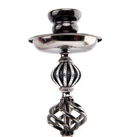 En stock, Kit de chicha arabe transfrontalier, taille moyenne, en acrylique avec tuyau en verre à double tube en chanvre, accessoires