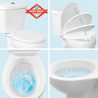 Cuvette de toilette en céramique à chasse d'eau, WC deux pièces, articles sanitaires chinois Foshan