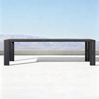 Ensemble de mobilier de jardin de luxe en aluminium pour terrasse, chaises de salle à manger imperméables, table et chaises d'extérieur pour villa et cour arrière