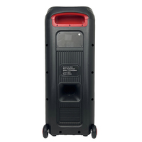 Haut-parleur Karaoké Sans Fil Populaire Double 8 Pouces 60W, Appairage TWS, Lumières LED pour Barbecue en Extérieur et Foyer de Camp