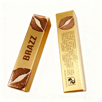 Boîtes de papier d'emballage cosmétique vides en or personnalisées Boîte d'emballage de tube de baume et de brillant à lèvres de maquillage avec logo