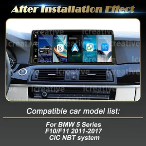 Reproductor multimedia para coche con sistema Linux de 12.3 pulgadas para BMW Serie 5 F10 F11 2011-2017 CIC NBT, Carplay inalámbrico, Android Auto y navegación. - Product Image 3