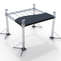 Structure de scène plate en aluminium pour extérieur avec système combiné intégré de support au sol pour scène de concert