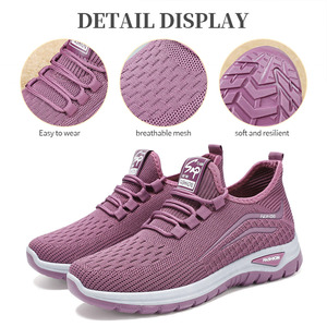 Nuove <span class=keywords><strong>scarpe</strong></span> sportive transfrontaliere da donna di <span class=keywords><strong>grandi</strong></span> dimensioni con tessuto a mosca in Mesh traspirante <span class=keywords><strong>scarpe</strong></span> Casual estive Casual da donna all'ingrosso - Product Image 4