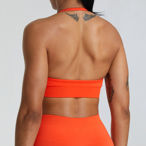 Sexy Beautiful Back Fitness Yoga Bra Open Back Sports Bra High Quality Shockproof <strong>Seamless</strong> <strong>Underwear</strong> <strong>Women</strong> Running Workout Top - Product Image 5