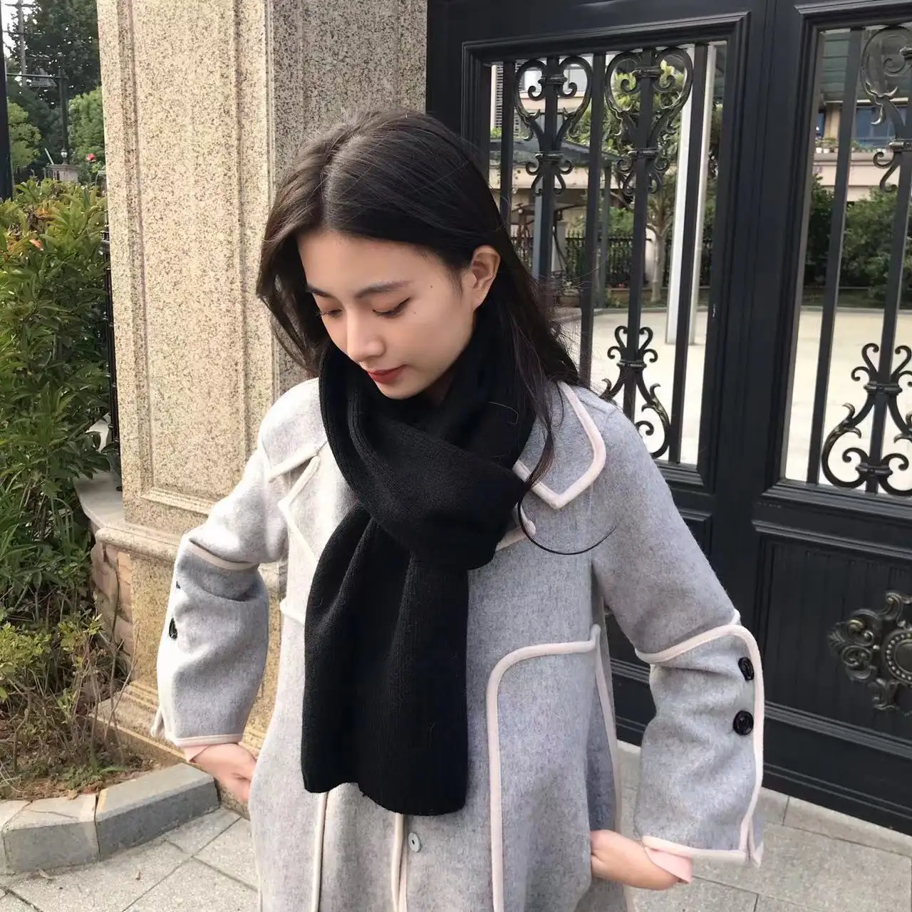 2023 Herbst und Winter Neuzugang Arctic Velvet Strickjacke Damen Winter koreanisch vielseitiges Schal japanischer Stil verdickter Wa