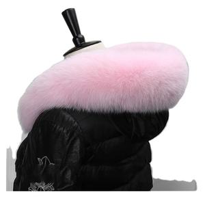 MWFur, cuello de piel de zorro de gran tamaño, adorno para capucha, adorno de pelo de zorro hecho a medida para chaqueta, Cuello de piel de moda - Product Image 1