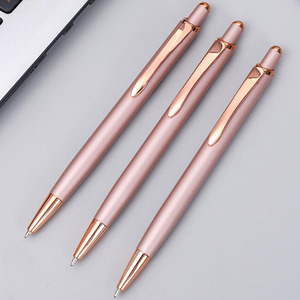 ปากกาโลหะสีโรสโกลด์ด้าน รุ่น NM-148 ดีไซน์หรูหรา พรีเมียม แบบกด สำหรับของขวัญองค์กรและลายเซ็นธุรกิจ - Product Image 1