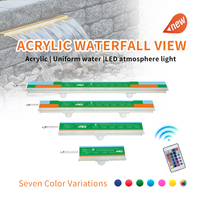 Cascade d'eau décorative murale en acrylique pour jardin et piscine, fabriquée en Chine, avec lampe LED remplaçable