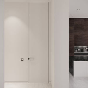 Porta Nascosta Seeyesdoor in PVC Senza Telaio, Design a Filo, Invisibile, con Finitura in Impiallacciatura Bianca, Apertura Laterale per Camera da Letto - Product Image 3